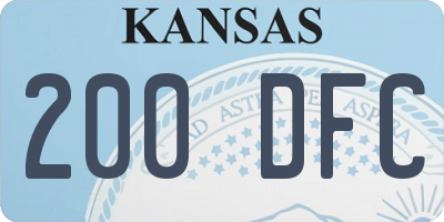 KS license plate 200DFC