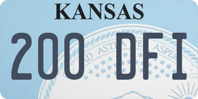 KS license plate 200DFI