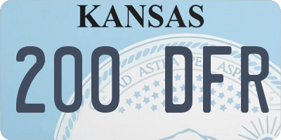 KS license plate 200DFR