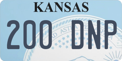 KS license plate 200DNP