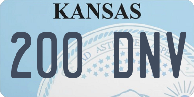 KS license plate 200DNV