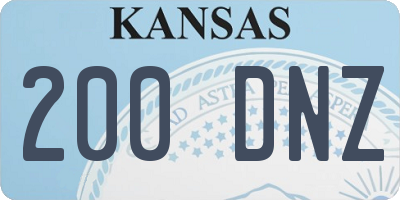 KS license plate 200DNZ