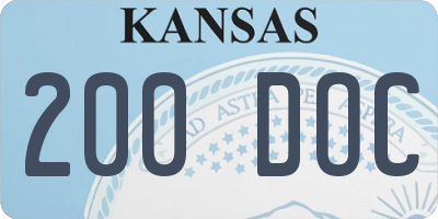 KS license plate 200DOC