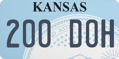 KS license plate 200DOH
