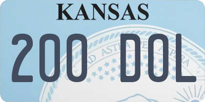 KS license plate 200DOL