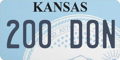 KS license plate 200DON