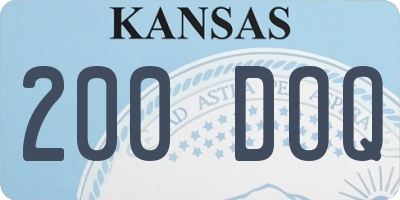 KS license plate 200DOQ