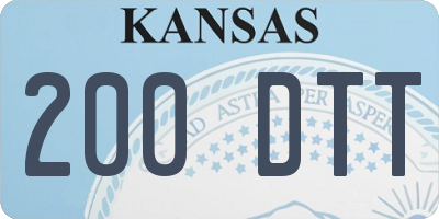 KS license plate 200DTT