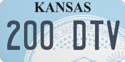 KS license plate 200DTV