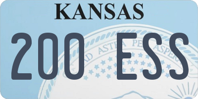KS license plate 200ESS
