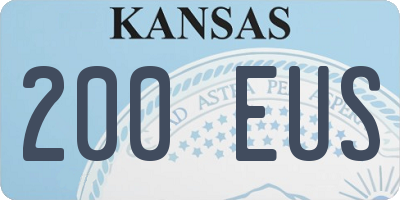KS license plate 200EUS