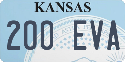 KS license plate 200EVA