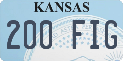 KS license plate 200FIG