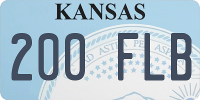 KS license plate 200FLB