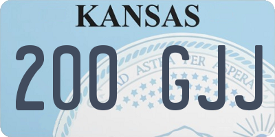 KS license plate 200GJJ