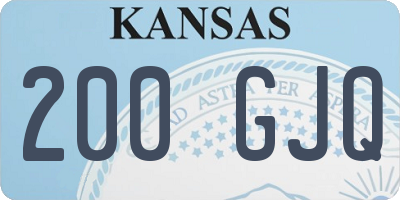 KS license plate 200GJQ
