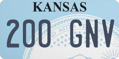 KS license plate 200GNV