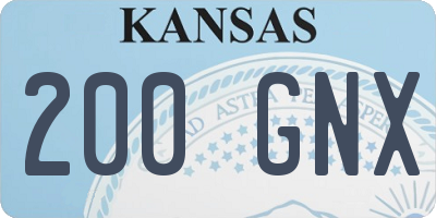 KS license plate 200GNX