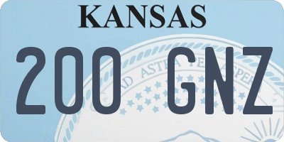 KS license plate 200GNZ