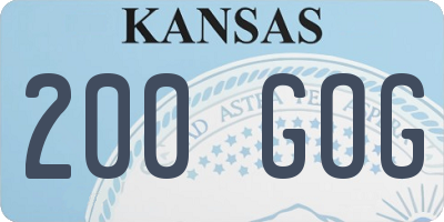 KS license plate 200GOG