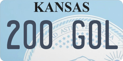 KS license plate 200GOL