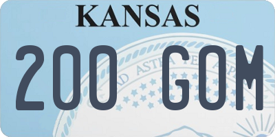 KS license plate 200GOM