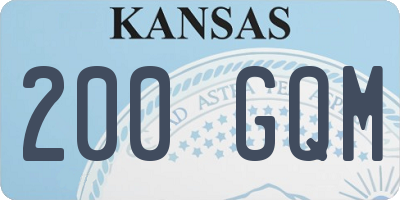 KS license plate 200GQM