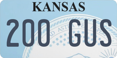 KS license plate 200GUS