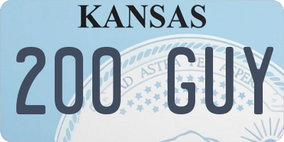 KS license plate 200GUY