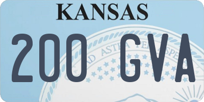 KS license plate 200GVA