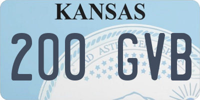 KS license plate 200GVB