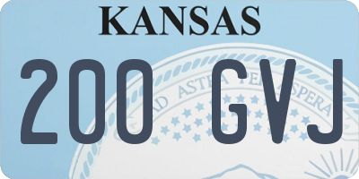 KS license plate 200GVJ