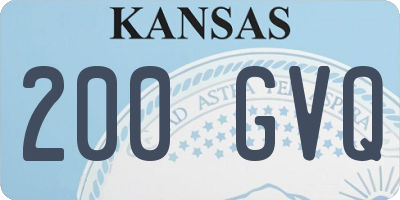 KS license plate 200GVQ
