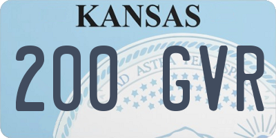 KS license plate 200GVR