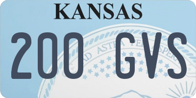 KS license plate 200GVS