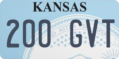KS license plate 200GVT