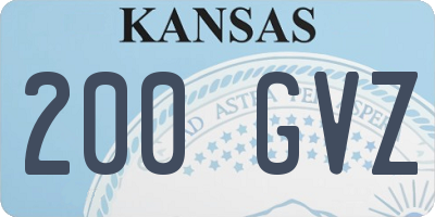 KS license plate 200GVZ