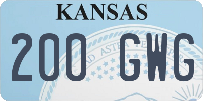 KS license plate 200GWG