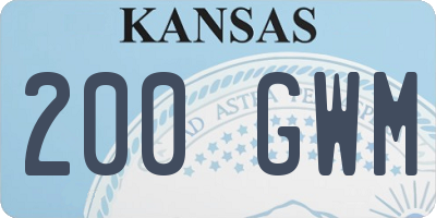 KS license plate 200GWM