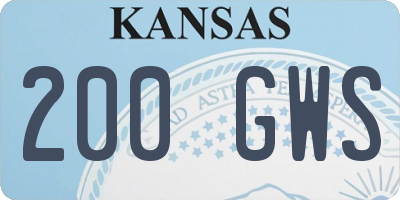 KS license plate 200GWS