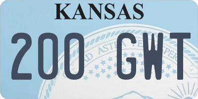 KS license plate 200GWT