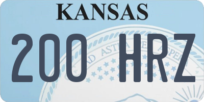 KS license plate 200HRZ