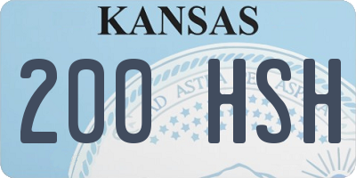 KS license plate 200HSH