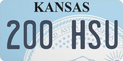 KS license plate 200HSU