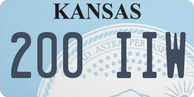 KS license plate 200IIW