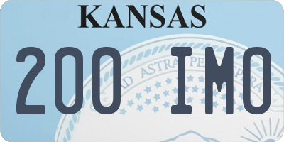 KS license plate 200IMO