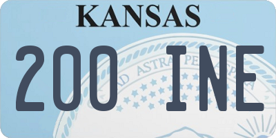 KS license plate 200INE