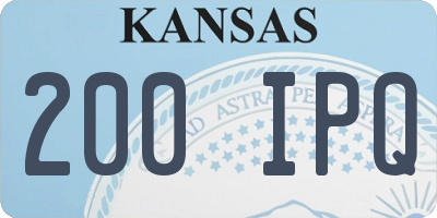 KS license plate 200IPQ