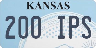 KS license plate 200IPS