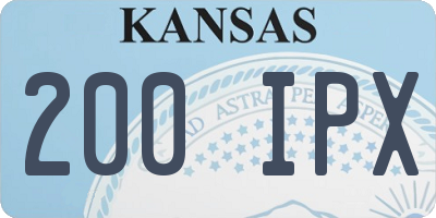 KS license plate 200IPX
